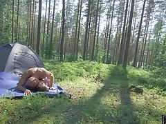 Youthfull Duo Having Crazy Fuck-fest Joy In The Forest